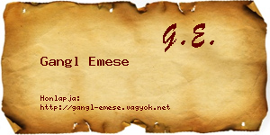 Gangl Emese névjegykártya